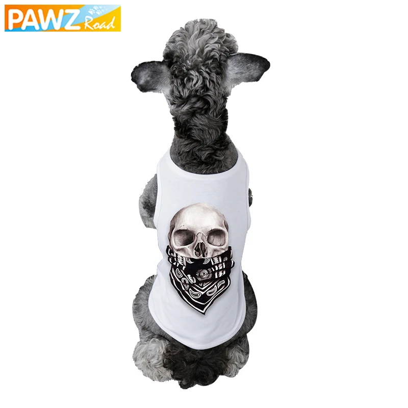 Pet 3D Футболка Мода хип хоп Стиль печатных Летняя майка с черепом для маленький