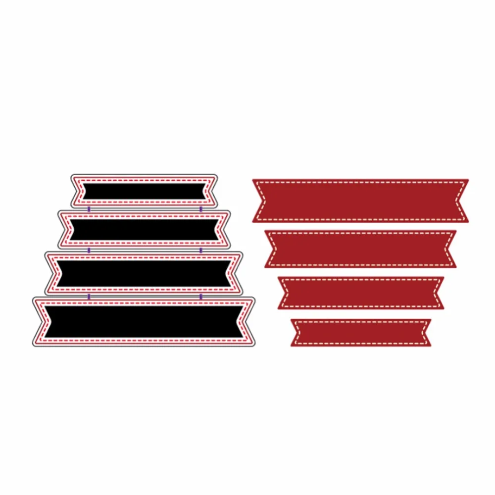 

Ufurty 4pcs Handcraft Metal Cutting Dies New 2019 Irregular Tag Embossing Die Stencil for DIY Scrapbooking Album Card Decorative