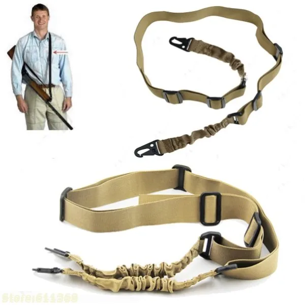 Universal 2 Point Nylon Tactical Rifle Pistol Gun Sling CQB Elastic
