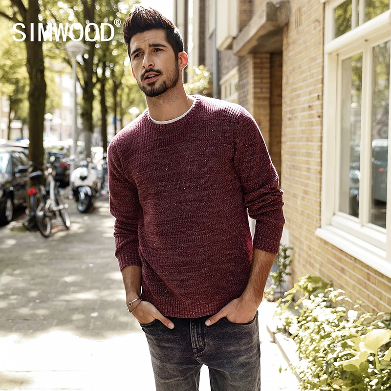 SIMWOOD Sweater Men 2018 Autumn Winter New Pullover Men