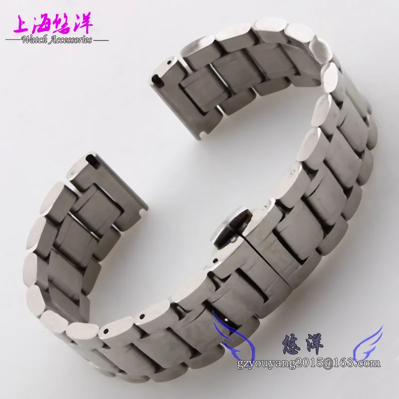Solid stainless steel strap hook steel belt adapter watch 22 mm black men and women
