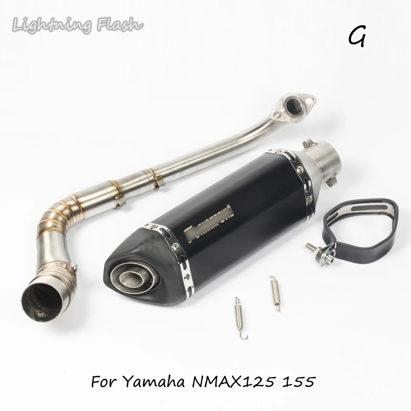 NMAX125 155 выхлопная система мотоцикла труба переднее звено труба глушителя трубы скольжения для Yamaha NMAX125 155 Moto модифицированный
