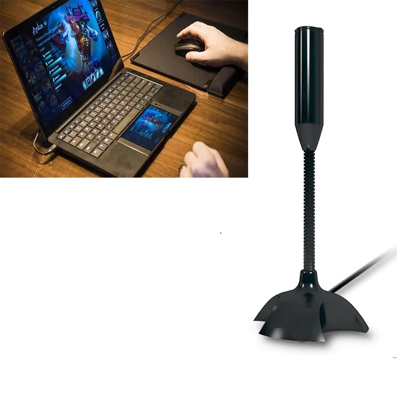 USB Microphone Desktop Noise Cancelling Mic Portable Studio Speech USB Microphone Stand Mic for PC Computer Laptop Mac (6)