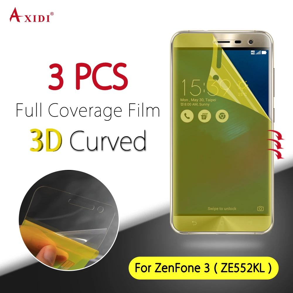 Nanoedge полное покрытие Экран протектор для Zenfone 3 ZE552KL золото защитный Слои ясно