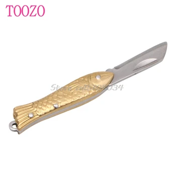 

Fish-shape Keyring Pocket Keychain Small Folding Folder Knife Brass S08 Wholesale&DropShip