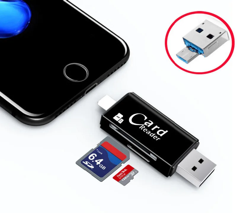 USB SDHC SD MicroSD TF кардридер писатель для iPad для iPhone x 6 6 S 7 8 плюс 5 5S для SAMSUNG для Xiaomi OTG Android телефон