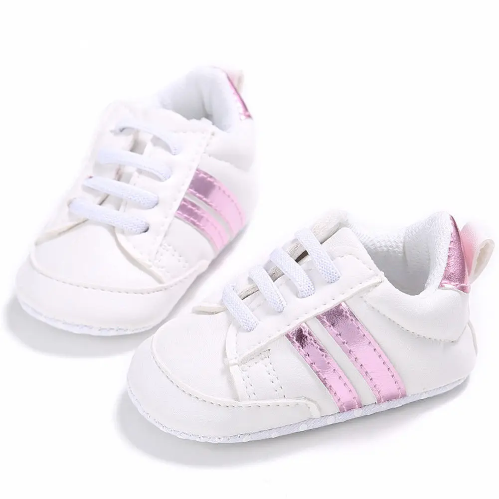 Новинка года; модные кроссовки; детская кроватка для младенца; обувь для мальчиков и девочек; мягкая детская подошва; обувь для малышей - Цвет: Pink Edge