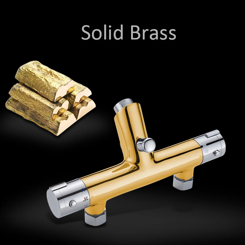 quyanre wanfan frap gappo thermostatic shower mixering valve dual handles thermostatic mixer tap bath shower faucet1