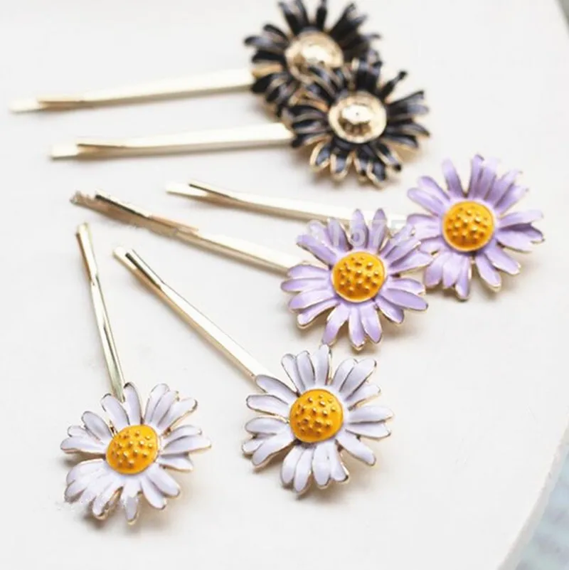 

Sweet Lovely Daisy Flower Barrette Screw Hairpins Hair Clip Wedding Hair Accessories for girl women 8JWD100