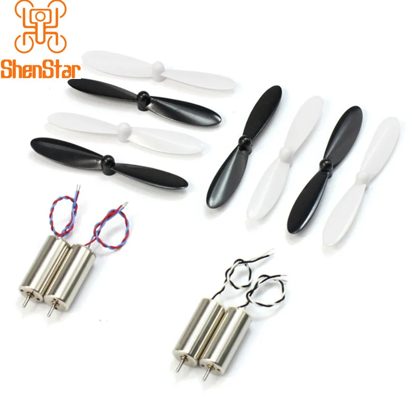 

2S 7.4V 8520 Upgraded 8.5x20mm Mini Coreless Brush Motors CW CCW with Propellers for QX90 95 LT105 Micro Indoor Racer Quadcopter