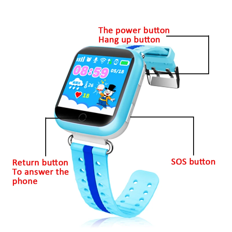Детское малыш Montre Wi Fi SOS Смарт часы q750 q100 gps смарт устройство для ухода за детьми с