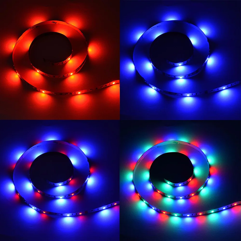 5 В USB Светодиодная лента светильник RGB 2835SMD гибкий светодиодный светильник лента 1 м 2 м 3 м 4 м 5 М HD ТВ Настольный экран подсветка косой светильник ing