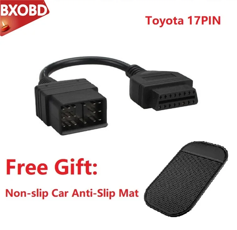 Для Toyota 22pin женский 16Pin OBD2 Кабельный разъем адаптера Toyota 22 16 Pin-код Toyota 17Pin OBD1 к OBD2 соединительный кабель