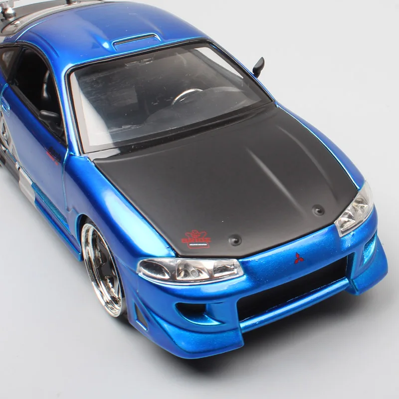 1/24 Jada 1995 Mitsubishi Eclipse, гоночные литые автомобили, металлическая спортивная модель автомобиля, масштабные игрушки, миниатюрный подарок для мальчика