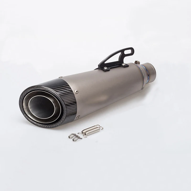 Universal 51mm Titanium Alloy font b Motorcycle b font font b Exhaust b font Muffer Pipe