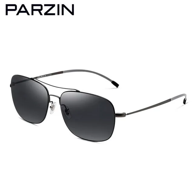 Best price at $110 Cheap Parzin Sunglasses Men UV 400 Male Metal Sun Glasses Rectangle Driver Driving Glasses With Case 8103