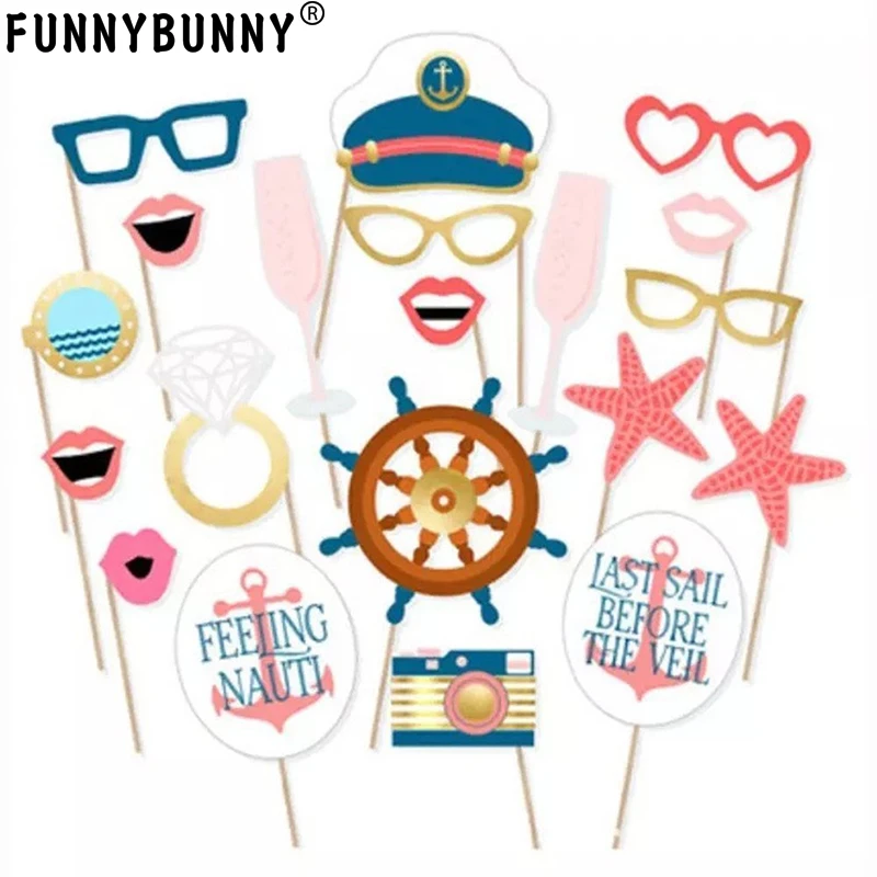 FUNNYBUNNY20Pcs морской фото стенд реквизит Круизный корабль украшения для вечеринки DIY