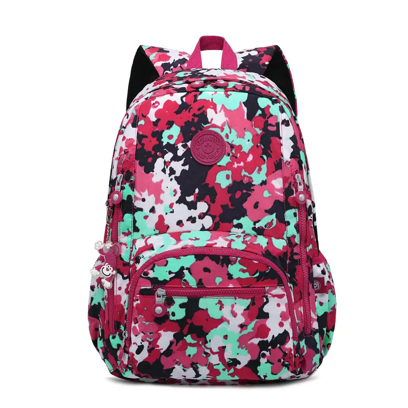 TEGAOTE обувь для девочек школьные ранцы для женщин печати рюкзак подростков плеча Путешествия Сумки нейлоновые водонепроницаемые ноутбук Bagpack - Цвет: 06