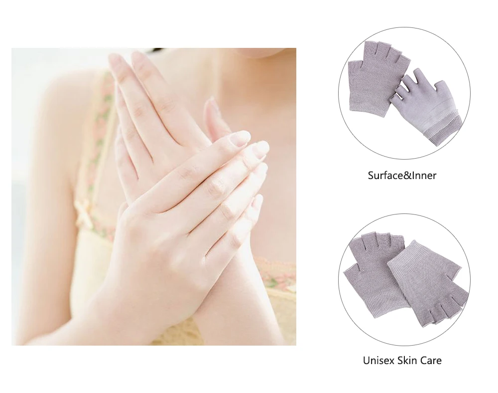 2 пары спа-Гель Половина перчатки увлажняющий, увлажнение питательные многоразовые перчатки отшелушивающий для рук маска эфирное масло красота инструмент для спа