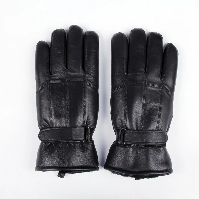 Мужские перчатки из натуральной кожи Новые черные перчатки из ...