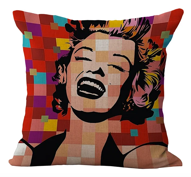 Мэрилин Монро поп-арт-дизайн массажер подушка декоративные Винтаж Обложки Подушки Декор для дома подарок
