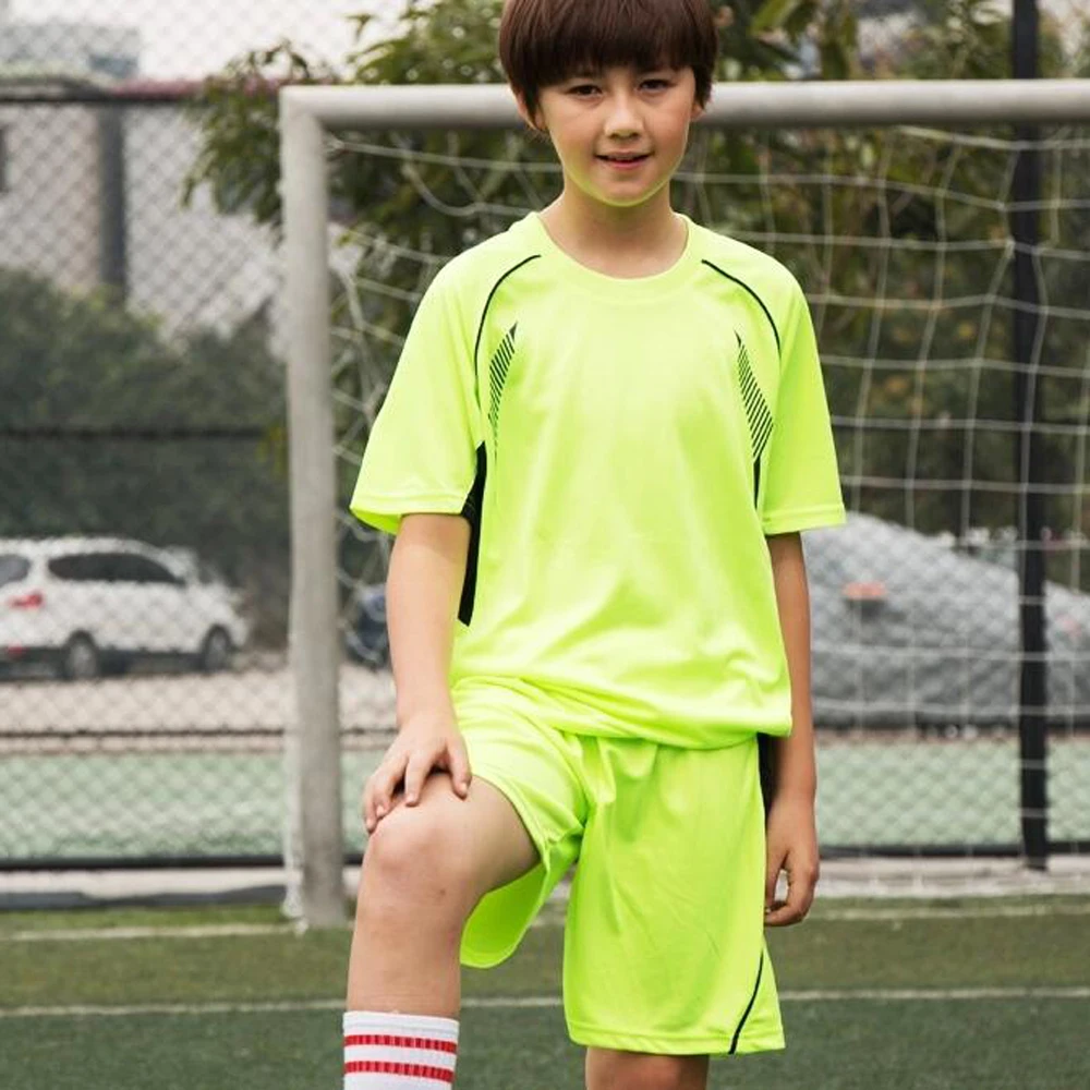 

2019 Soccer Jersey Set Youth Kids Survetement Football Kits boys child Futbol Training Suit Breathable Short Sleeve Sets