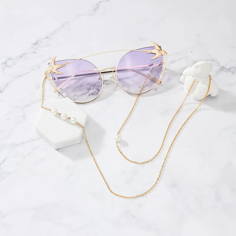 Fashion glasses chain hanging neck retro sunglasses rope glasses chain