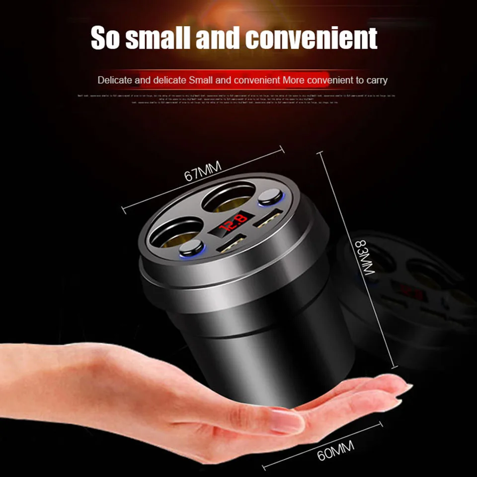 Mobile Phone Charger for Car Dual Port Usb Cigarette Lighter Charger Socket Charging in The Car