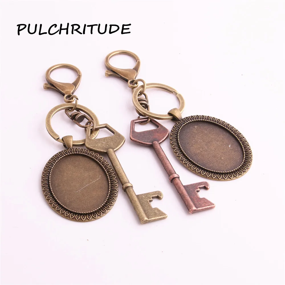 

PULCHRITUDE Metal Alloy Antique Bronze Copper 2pcs Diy Keychain bottle opener Pendant Fit 30*40mm Cabochon Diy Jewelry MakeC1750