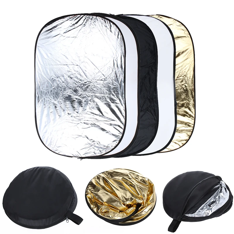 

24" * 36" / 60 * 90cm Oval 5 in 1 Multi Portable Collapsible Studio Photo Photography Light Reflector for Multi Photo Disc