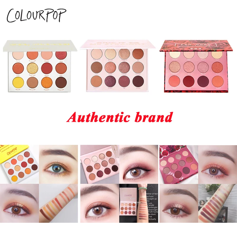 

Colourpop eyeshadow Powder Shadow Palette 12 Colors Eyeshadow Long Lasting Waterproof Nude Shimmer Eye shadow