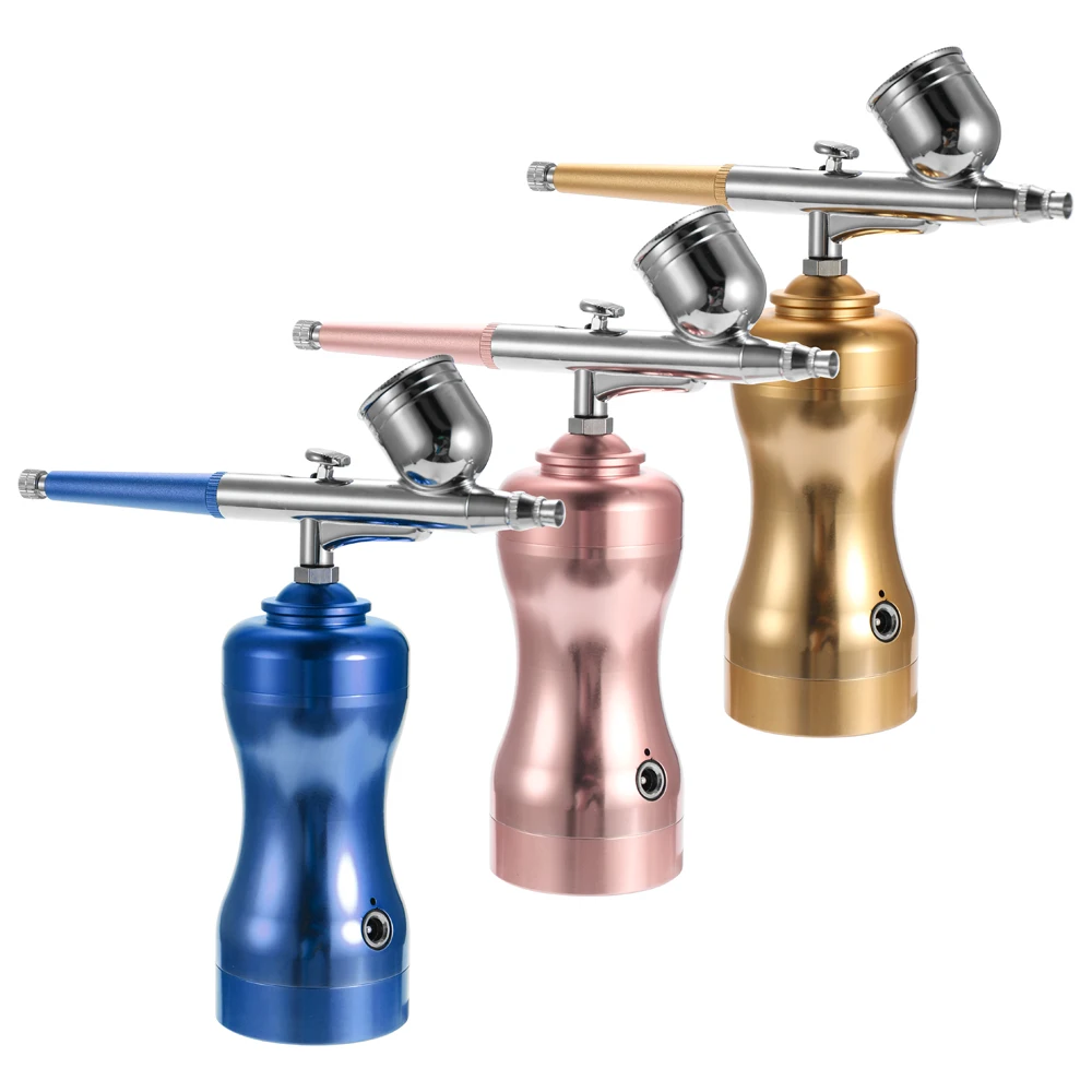 

Meterk Beautiful Airbrush Set Spray Gun Sandblaster Airless Small Spray Pump Pen Set Air Compressor for Art Painting Spray Model