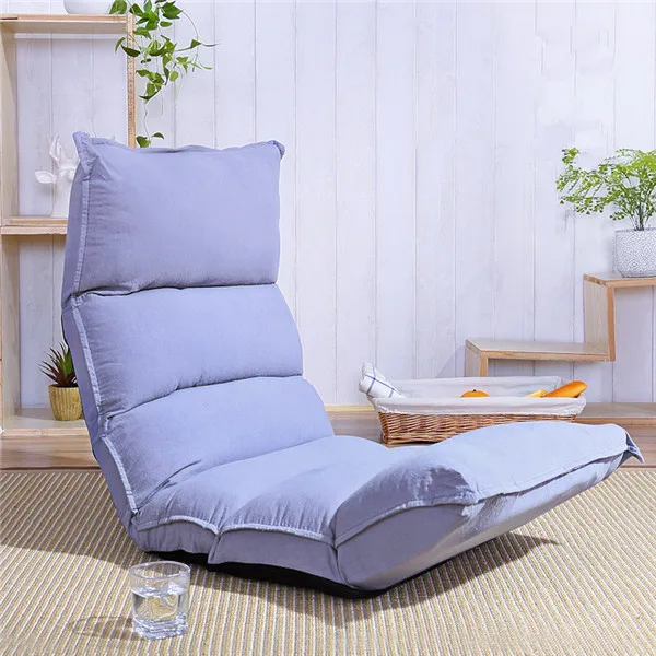 Сон шезлонг японский стул без ножек Гостиная мебель для отдыха японский диван кресло 5 положение регулируется полулежащий шезлонг Lounge кушетка - Цвет: Grey Color