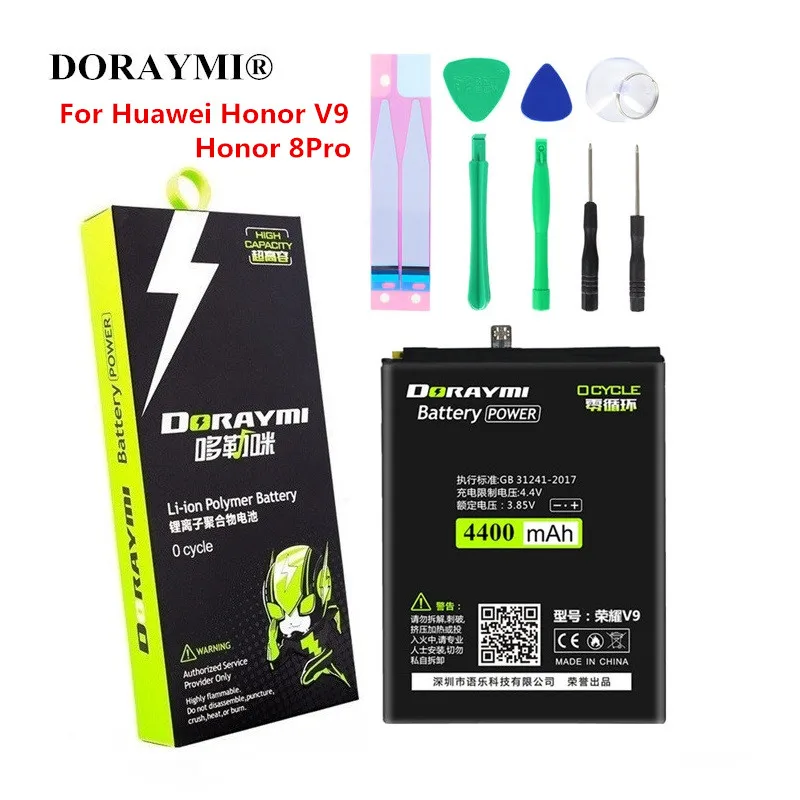 

DORAYMI 4400mAh HB376994ECW Replacement Battery for Huawei Honor V9 8 pro 8pro DUK-AL20 DUK-TL30 Cell Phone Batteries Bateria