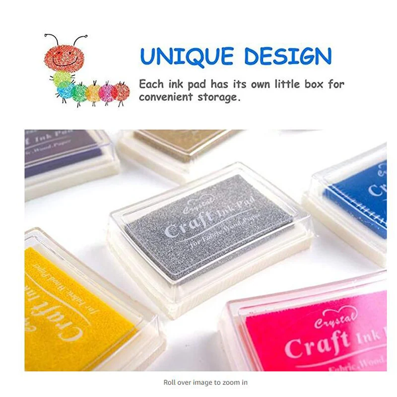 15 Colors Craft Ink Pad Stamps Partner DIY Finger Printing Card Making Children DIY Painting Inks (3)