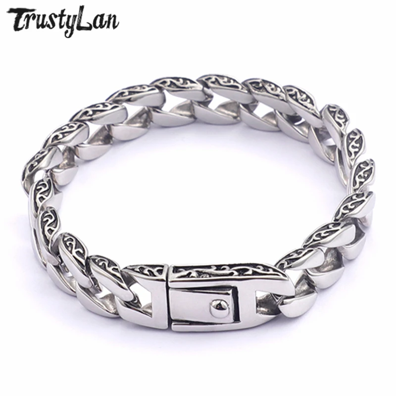 TrustyLan, новинка, Ретро стиль, лучший друг, тотемный браслет для мужчин, серебряная цепочка, нержавеющая сталь, дружба, мужские браслеты, ювелирные изделия