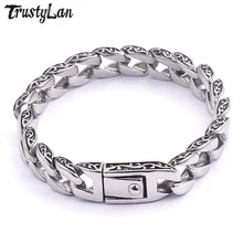 TrustyLan, новинка, Ретро стиль, лучший друг, тотемный браслет для мужчин, серебряная цепочка, нержавеющая сталь, дружба, мужские браслеты, ювелирные изделия