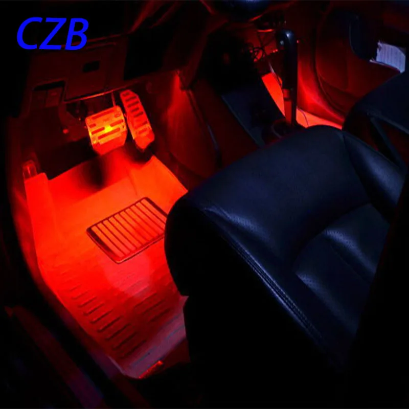 4 шт. окружающий светильник led Автомобильный декоративный s цветной ножной