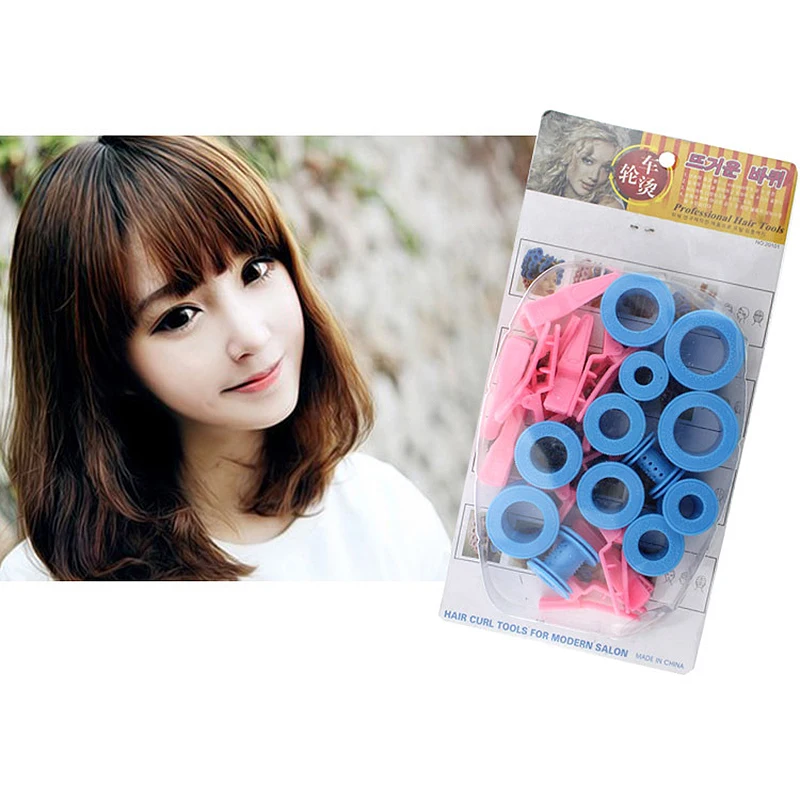 

Wheel Perm Rod with Clips Hairdressing Styling Big Wave Perming Rods Bars Hair Rollers Corn Curler Make DIY Hair Tool UN967
