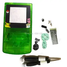 Новое поступление прозрачный зеленый цвет чехол для игры замена для GameboyGBC консоли чехол заменить ограничительное стекло оболочки чехол для мальчика Дети подарок