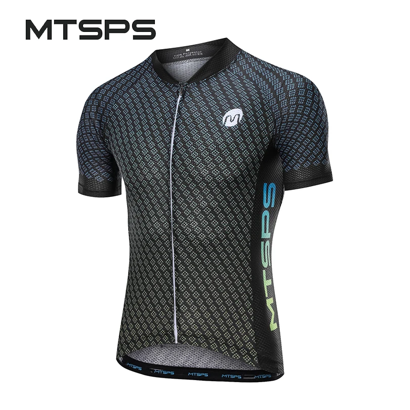 

MTSPS Summer Cycling Jersey Men Quick Dry Mtb Bicycle Clothes Short Sleeves Polyester Bike Clothing Road Bike Maillot Ciclismo