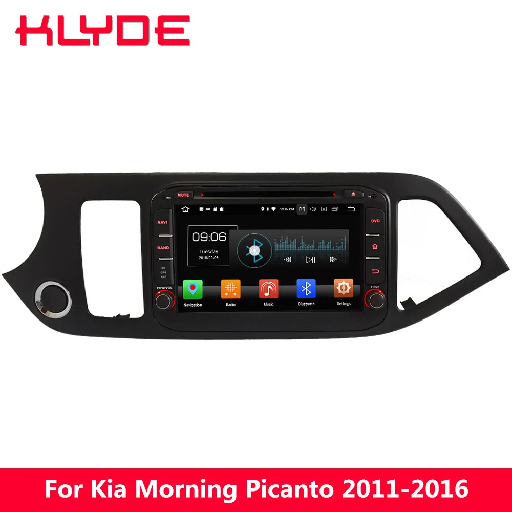 

KLYDE 8" 4G Octa Core PX5 Android 8.0 4GB RAM 32GB ROM WIFI BT Car DVD Multimedia Player Radio For Kia Morning Picanto 2011-2016