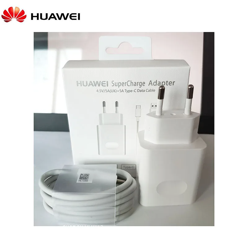 huawei P20 P30 Supercharge USB быстрое зарядное устройство EU Plug 4.5V5A type C USB 3,0 кабель для передачи данных для P10 P9 plus mate 9 10 pro lite