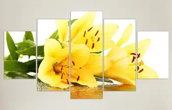 

2017 Unframed Canvas Printed Art Beautiful Yellow Flower Picture Painting Home Wall Decoration
