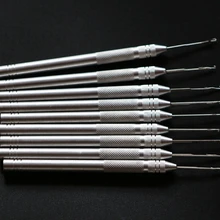 Алюминий для перьев, пучков нарощенных волос набор Тяговый Съемник игла Threader DIY инструмент