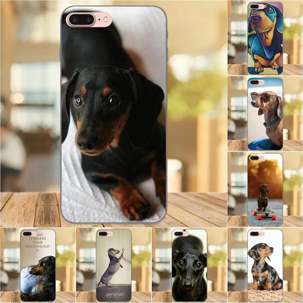 

For Xiaomi Redmi Note 2 3 4 4A 4X 5 5A 6 6A Plus Pro S2 Y2 TPU Phone Covers Case Cute Animal Dachshund Dog Puppy