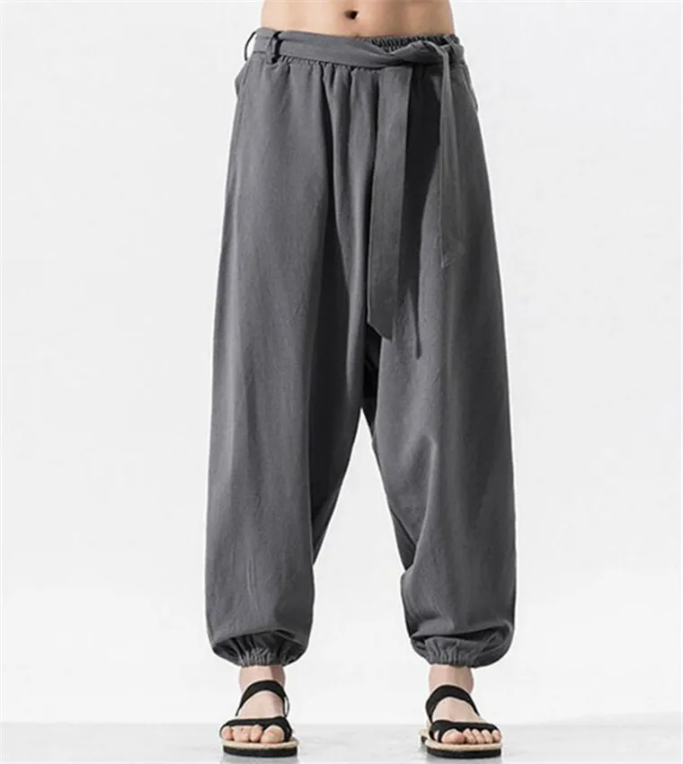 

2019 Summer Mens Haren Pants Casual Sweatpants Hip Hop Pants Streetwear Trousers plus size 5XL 6XL 7XLJoggers Wide Leg Trousers