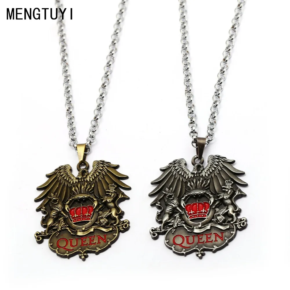 New Music Band Jewelry Queen Necklace Metal Link Chain Pendant Women