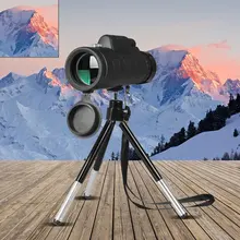 40X60 Монокуляр телескоп 9500 м расстояние HD вид Призма Сфера с компасом телефон клип Штатив Открытый телескоп День ночное видение