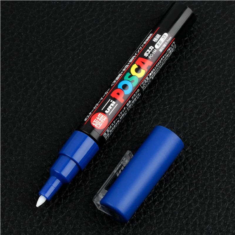 12 шт./партия Uni Posca PC-1M Краска Маркер-очень тонкая пуля Tip-0.7mm 12 цветов Чехол плакат на водной основе рекламная ручка